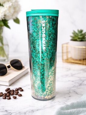 Starbucks Green and Black Speckled Tumbler